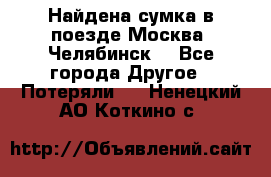 Найдена сумка в поезде Москва -Челябинск. - Все города Другое » Потеряли   . Ненецкий АО,Коткино с.